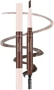 Okerker Brown Dual-Ended Eyebrow Pencil - Waterproof, Smudge-Proof Brow Liner with High Pigment, Smooth Glide Formula, Built-In Sharpener#04