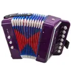 *GREAT GIFT* NEW Top Quality Purple Accordion Kid Musical Toy w 7 Buttons 2 Bass