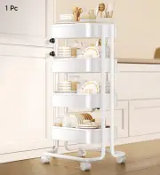Joybos® 4-Tier Rolling Utility Cart with Handles and Mesh Basket F99 1 pc