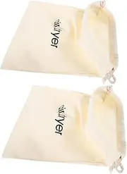 MOTHNUR 2pcs Hair Dryer Bags Large Cotton Canvas Organizer with Drawstring for Travel Hotel Home Durable Storage for Hair Tools and Accessories