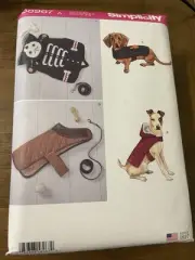 Simplicity Pattern S8967 ~ Dog Coats in 3 Sizes w/Hood and Applique Variations
