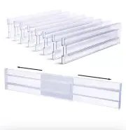 Drawer Dividers Organizers 8 Pack Adjustable 3.2" High Expandable from12.2-21.4"