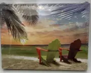 LED Lighted Sun Beach Sunset Chairs Palm Canvas Print Coastal Life Ft Myers FL
