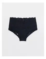 [Aerie] Show Off Rosey Lace Cheeky Underwear in True Black
