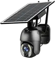 4K 8MP Dual Lens Solar Camera 4G/WiFi Outdoor 50X Zoom Color Night Vision Surveillance Security PTZ Motion Detect IP Cam(4G Camera 32G)