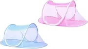 Beatifufu Folding Baby Bed Crib Net Portable Baby Travel Bed Bug-Proof Comfortable