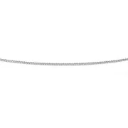 9ct White Gold 40cm Solid Curb Chain