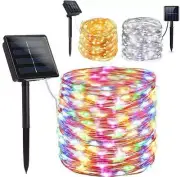 Solar 200 LED String Lights Copper Wire Waterproof Outdoor Fairy Decor Garland