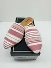 Qupid Swirl 126 Flat Red/White Women's Slip On Mule Loafers Size 6 *DEFECT*
