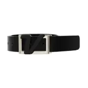 Volvik 100% Genuine Italian Real Solid Leather Belt, Free Size up to 42" - Black