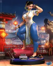 Chun-Li Statue 3D Print Unpainted/Unassembled