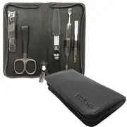 Pfeilring solingen 5 Piece Genuine Leather Manicure Set Black