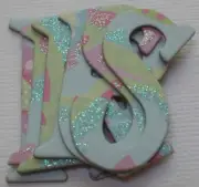 K & Company *SPARKLEY SWEET* GLiTTER Chipboard Letters