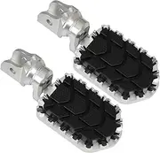 Motorbike Foot Rests Motorcycle Footrest Footpeg Wide Billet Foot Rests Pegs For B&MW R1250GS LC R1250GS LC Adventure 2018 2019 2020 2021 2022 2023 Motorcycle Rear Footpegs (Color : Silver)