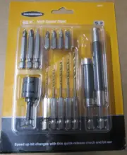 WARRIOR High Speed Steel Quick Change Drill Bit Set 15-Piece