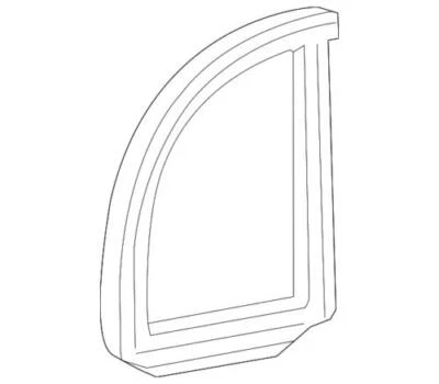 Genuine Honda Seal L Rear Door Quarter 73491-SNE-A01