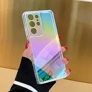 Case for Samsung Galaxy S23/S23 Ultra Case Shockproof Hard PC Soft TPU Bumper Case Rainbow Shockproof Anti Fingerprint Anti Scratch Phone Cover,Rainbow,for Samsung S23Ultra