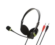 SY440 Telephone Headset Lossless Noise Reduction Breathable USB 3.5mm MIC Long Cable Call Center Headphone for Truck Driver Office-Black Dual 3.5mm Plug