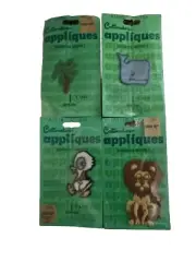 Vintage 70s Costumakers Appliques Mini Patches Kitschy Lion Whale Duck Lot of 4