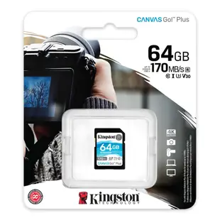 【Kingston金士頓】Canvas GO Plus 128G 64G SDXC 記憶卡 讀170 寫90