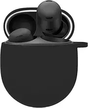 [WUWOCJ] Case Compatible for Google Pixel Buds Pro 2022,Anti-Lost Shockproof Easy Carrying Portable Silicone Protective Case Cover with Carabiner (Dark)