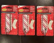 (3) Three Packs Of Limited Edition 3M Command Strip Stocking Hangers