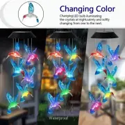 Yescom Solar Powered LED Color Changing Bird Wind Chime Light Home Garden...