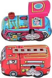 ERINGOGO Tin Toys Set 2 Pack Clockwork Train Toys Safe for Boys and Girls Vintage Style Decorative Toys