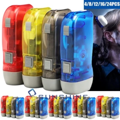 Hand Pressing Dynamo Crank Power Wind Up Flashlight Mini Self Generating Torch