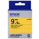 EPSON LK-3YBP S653404標籤帶(粉彩系列)黃底黑字9mm