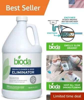 Enzyme Drain Cleaner Liquid 32oz Odor Eliminator Septic Safe Prevents Clogs