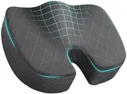 XIULIUU Seat Cushion - Memory Foam Cushion for Office Chair, Car Seat, Airplane, Bleacher - Sciatica & Hip & Coccyx Pain Relief Desk Chair Cushion for Long Sitting Office Workers, Car Drivers