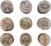 Animal Foot Print Stamp - Craft Stamps - Animal Stamp for Craft, Wooden Animal Paw Stamp, Art Stamps, Creative Footprint Stamp