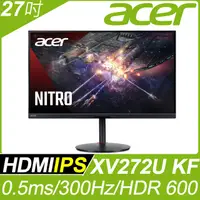 在飛比找PChome24h購物優惠-acer XV272U KF HDR600電競螢幕 (27吋