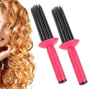 Manual Hair Curler,Slip Curling Wand Hairstyling Tools Curling Roll Comb Anti Hair Shaving for Wave Hair Curler