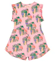 [The Animals Observatory] The Animals Observatory Squirrel printed cotton playsuit Y 10 multicoloured