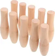 Operitacx 10pcs Barbecue Skewer Handles Durable Wood Grips for BBQ Kabob Skewers DIY Friendly Grilling Accessories Ergonomic Short Handle for Easy Control Comfort for Outdoor Cooking