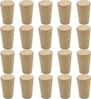 20 Pcs Natural Soft Wood Corks Beer Bottle Stopper Tapered Cork Plugs Replacement Cork Lid Wine Bottle Corks for Wine Making Craft