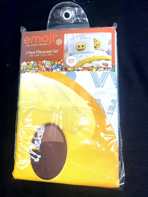 Emoji The Official Brand 2 Pack Pillowcase Set 20" X 30" Super Soft New In Box