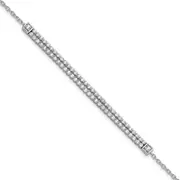 14k White Gold 1 Ct. Lab Grown Diamond VS/SI+ G+ 6.5 inch with 1 inch extention Bracelet