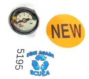 5000 PSI Scuba Dive Pressure Gauge SPG Pony Bottle Air Tank Mini Compact 7/16"