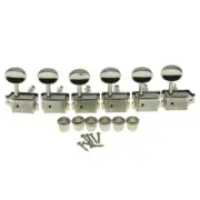 Wilkinson Deluxe 6 Inline Vintage Guitar Tuners w/ Split Post for Strat/Tele NI