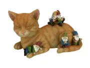 Cody the Miniature Cat and Gnomes - “A Relaxing Day” - A Fairy Garden Gnome