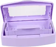 OHPHCALL Nail Tool Sterilizer Box Quick Easy Cleaning for Manicure Tools Cleaning Tray Purple Storage Case