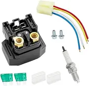 Starter Magnetic Relay & Plug & Ignition Suitable for Yama-ha Raptor 350 660 Grizzly 350 400 450 660 Kodiak 400 450 Big Bear 250 400 Wolverine 350 400 Bruin 250 350 Bear Tracker 250