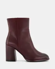 Shelly Shen Elina/Burgandy Oil Leather Womens Boots 37