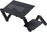 Laptop Desk Portable Aluminum Alloy Adjustable Computer Stand with Mouse Board for Home Office Dormitory