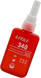Red Locktight, 50ml Portable Bolts Lock Tight Threadlocker, Metal Threadlocker, Thread Locking Compound, Anaerobic Curing Metal Glue for Prevent Rust