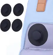 LIGHUFEIC 4 Pack AirTag Fabric Holder,Air Tags Holder Case Compatible with Apple AirTag - Perfect for Luggage, School Bags, Backpacks, Camera Bags, and More(Black)