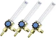 HOMSFOU Alloy Pressure Reducer Flowmeter for Argon and Carbon Dioxide Durable Gauge Professional Use for Home Brewing and Kegerator Systems Easy to Read Scale